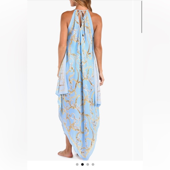 L’ AGENCE🔥🌴 Elise Chain print halter Cover up Dress - Picture 9 of 11